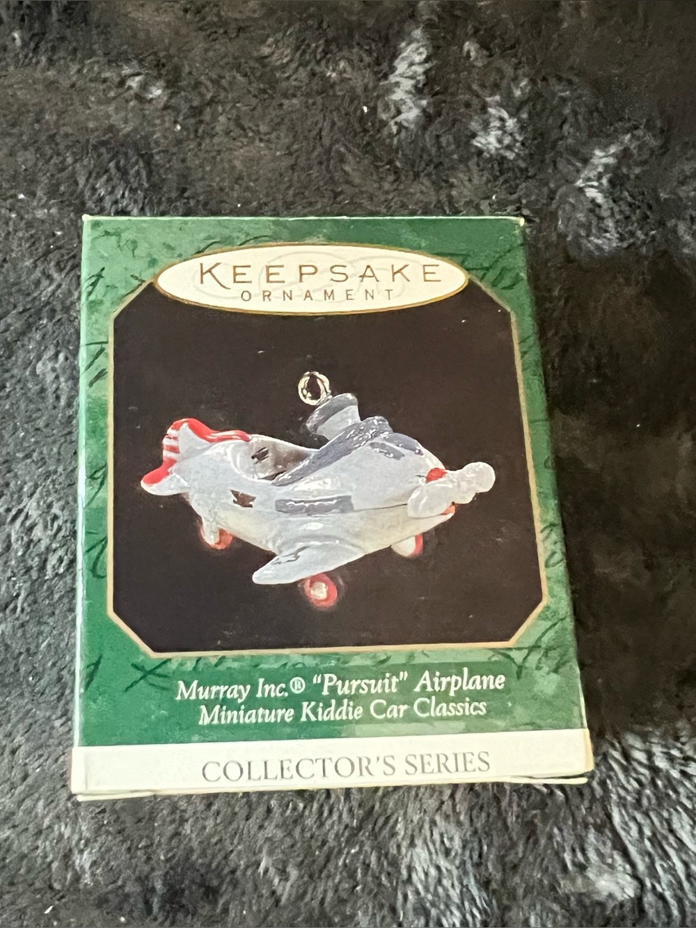 Hallmark Miniature Kiddie Car Classics Murray Pursuit Airplane Die Cast Ornament